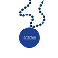 Royal Blue Medallion Bead Necklace w/ Royal Blue Medallion